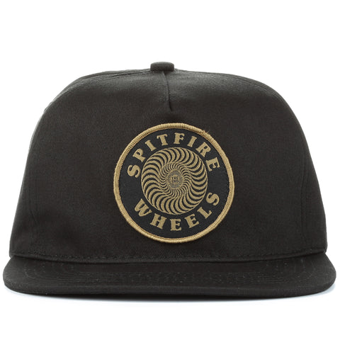Spitfire OG Classic Swirl Patch Snapback - Black