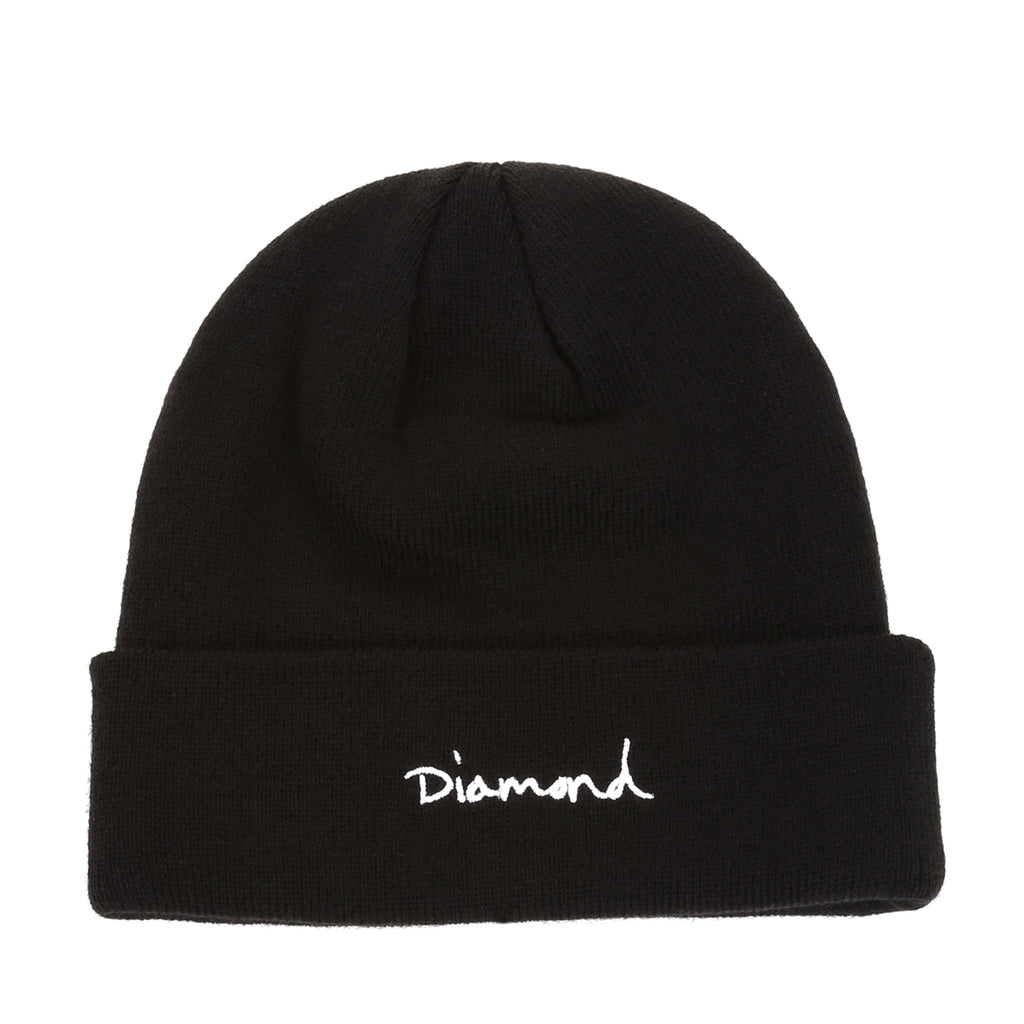Diamond OG Script Beanie - Black