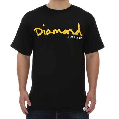 Diamond OG Script Tee - Black