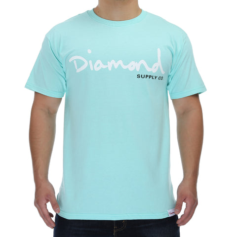 Diamond OG Script Tee - Diamond Blue