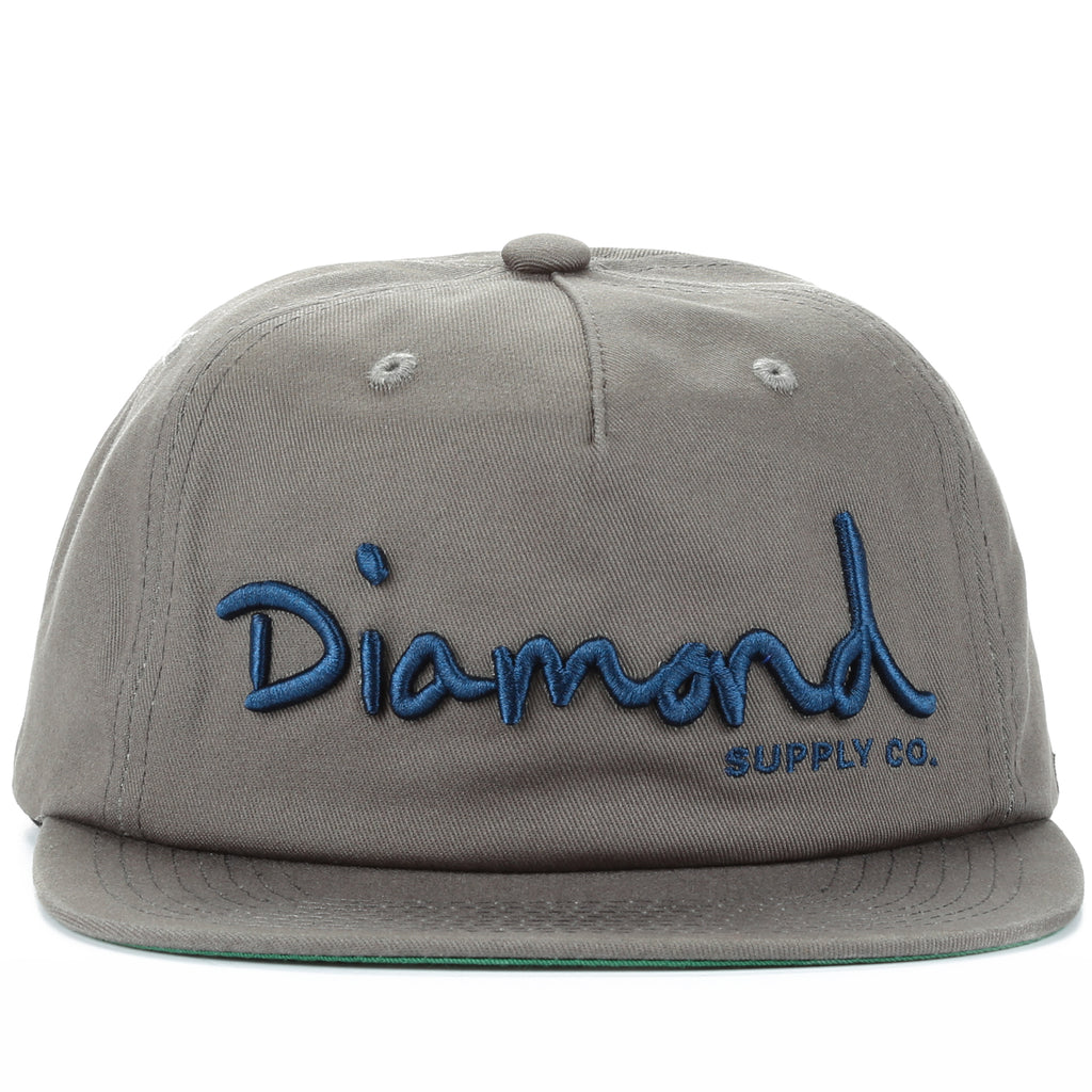 Diamond OG Script Snapback - Grey