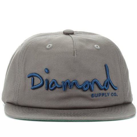 Diamond OG Script Snapback - Grey