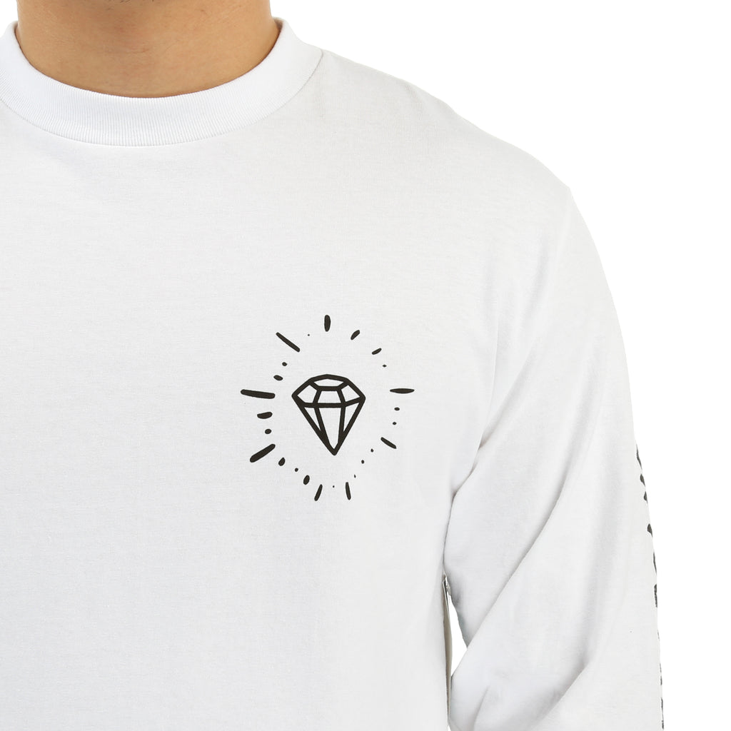 Diamond Outshine LS Tee - White