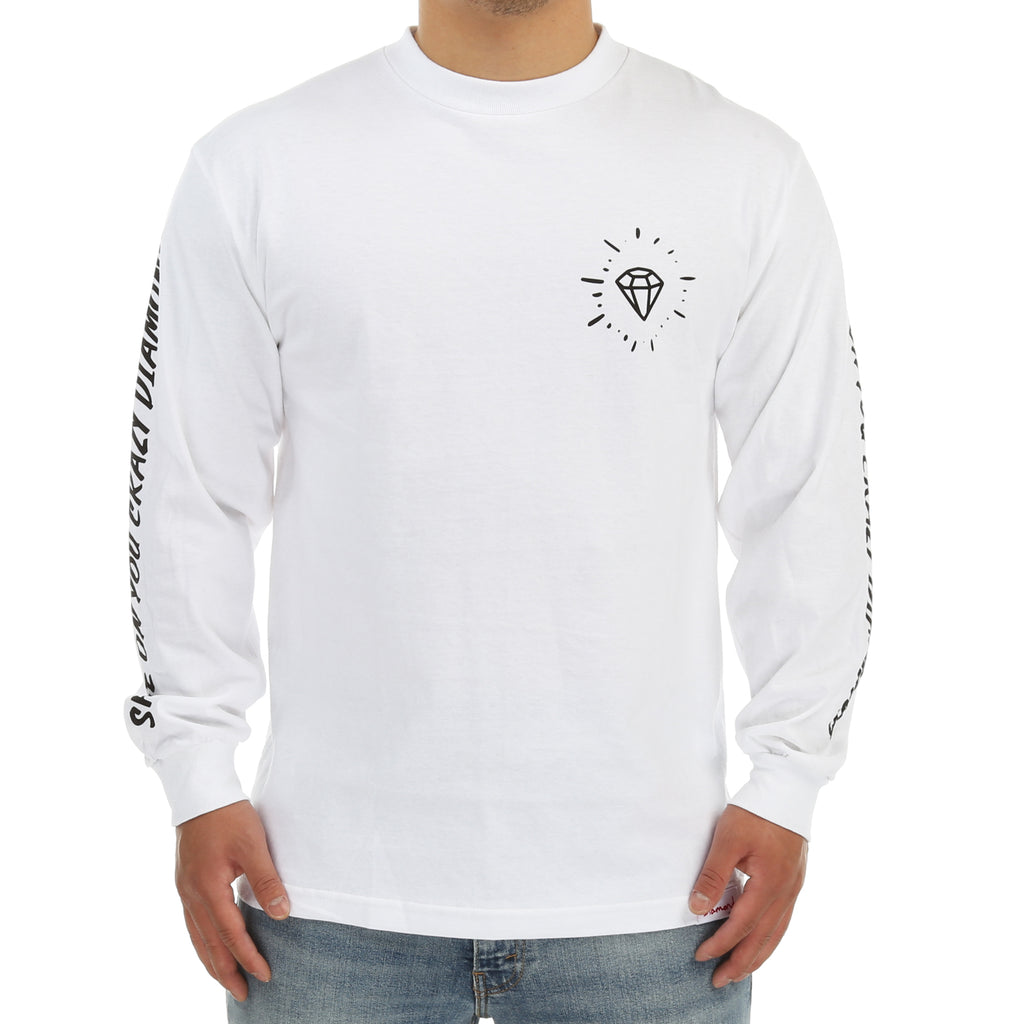 Diamond Outshine LS Tee - White