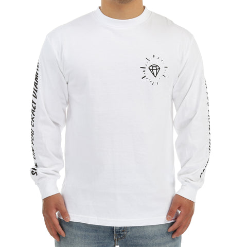 Diamond Outshine LS Tee - White