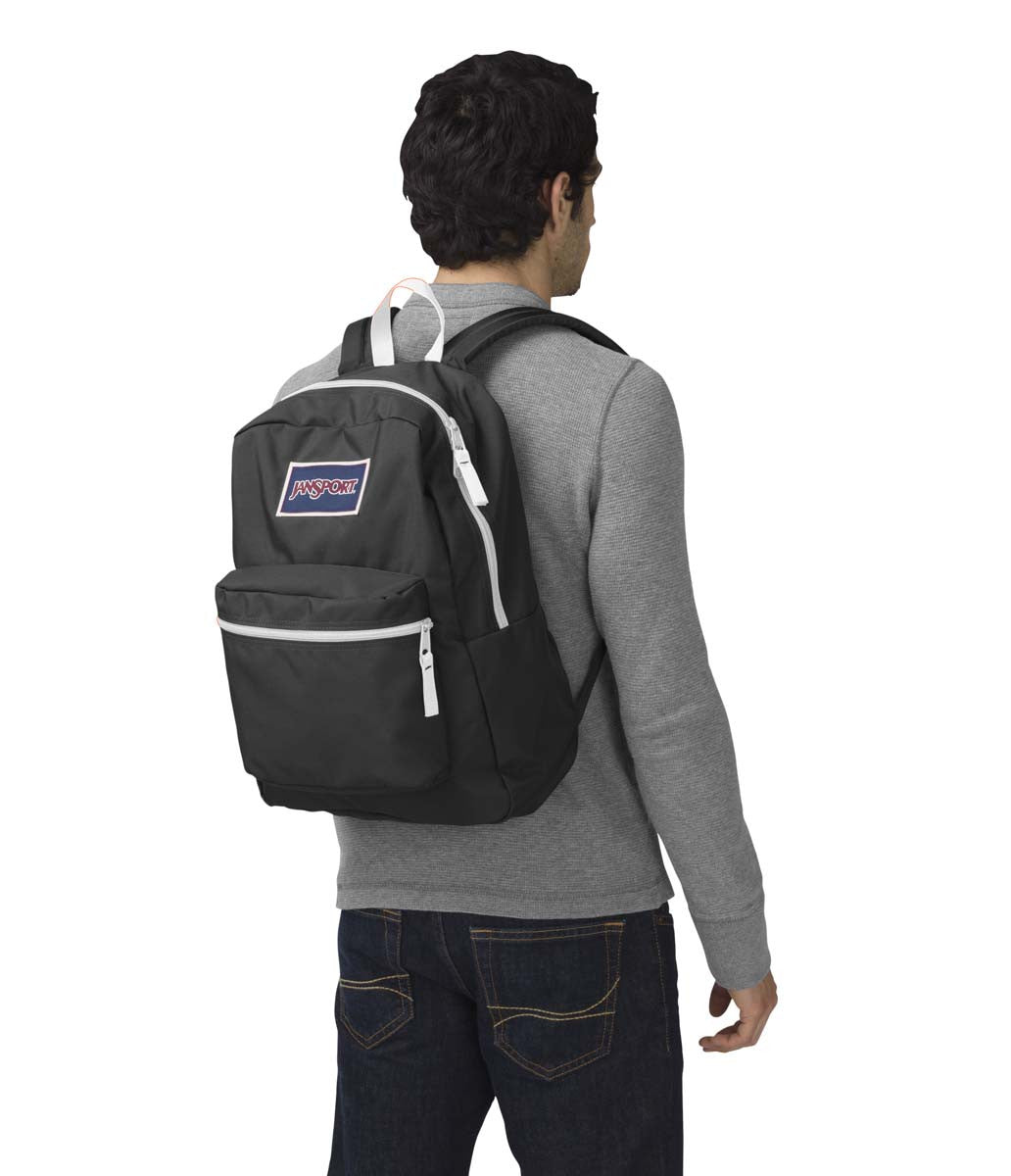 black white backpacks for girls jansport Cross Town Plus Backpack - Large Main Compartment, Side Water Bottle Pocket, 15-Inch Padded Laptop Sleeve built to handle everything your day throws at you JanSport - Backpack - Cross