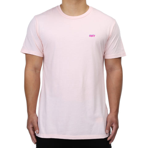 Obey Jumbled Split Fountain Tee - Pink