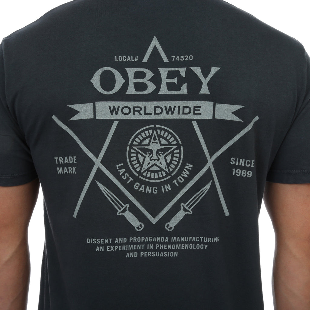 Obey Last Gang Tee - Pirate Black