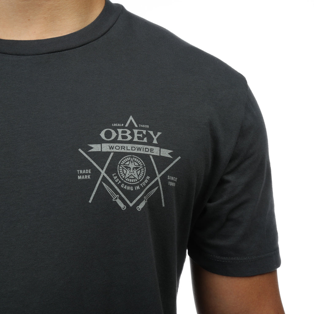 Obey Last Gang Tee - Pirate Black