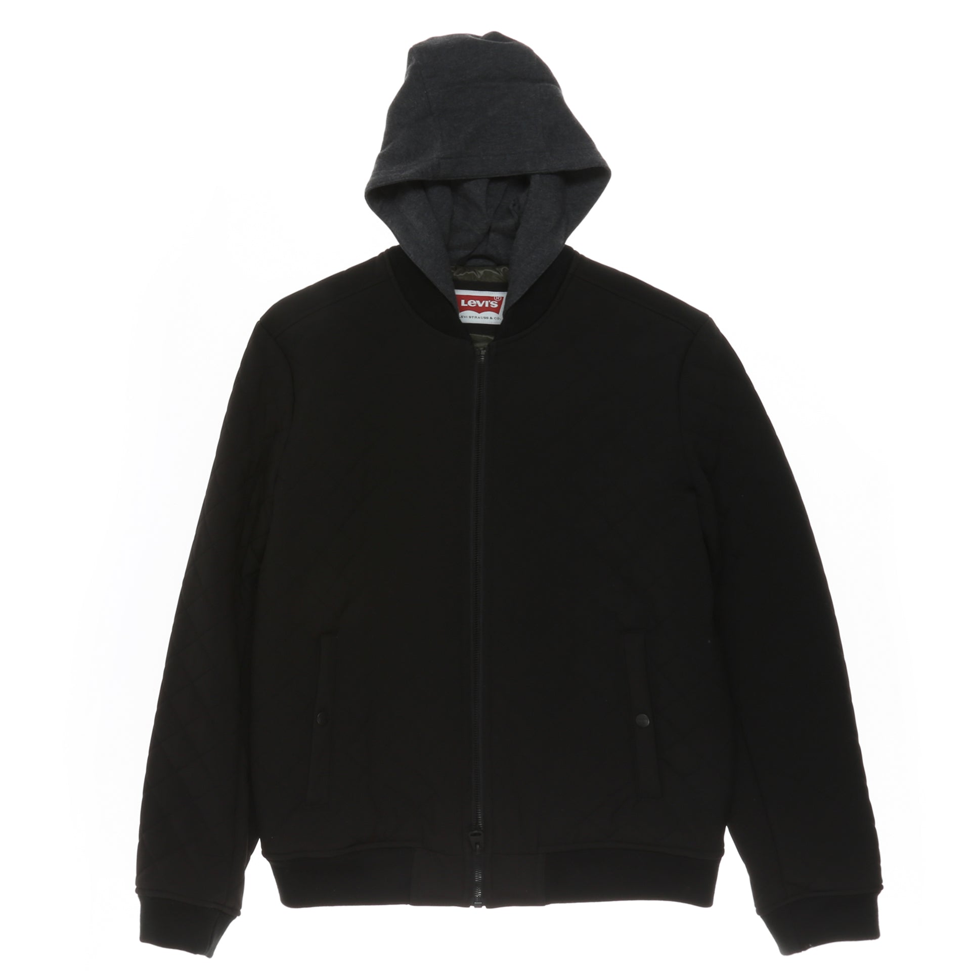 Levi's Quilted Hooded Bomber Jacket - Black - New Star