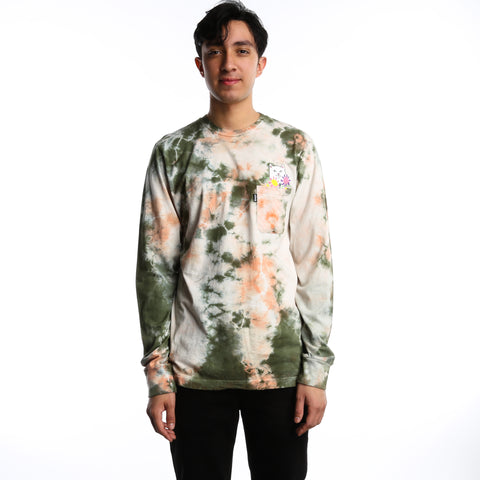 RipNDip Flower For Bae L/S Tee - Green/Pink Acid