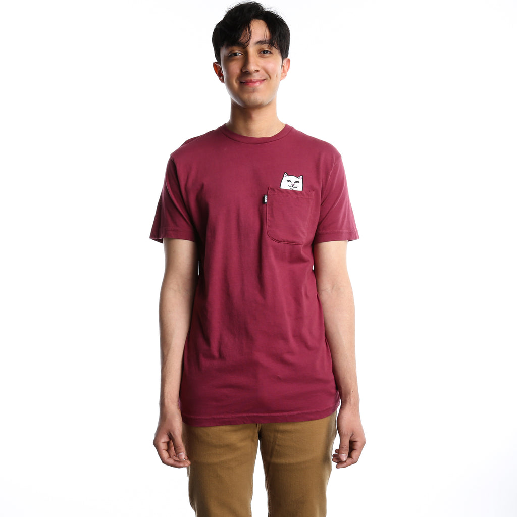 RipNDip Lord Nermal Pocket Tee - Burgundy