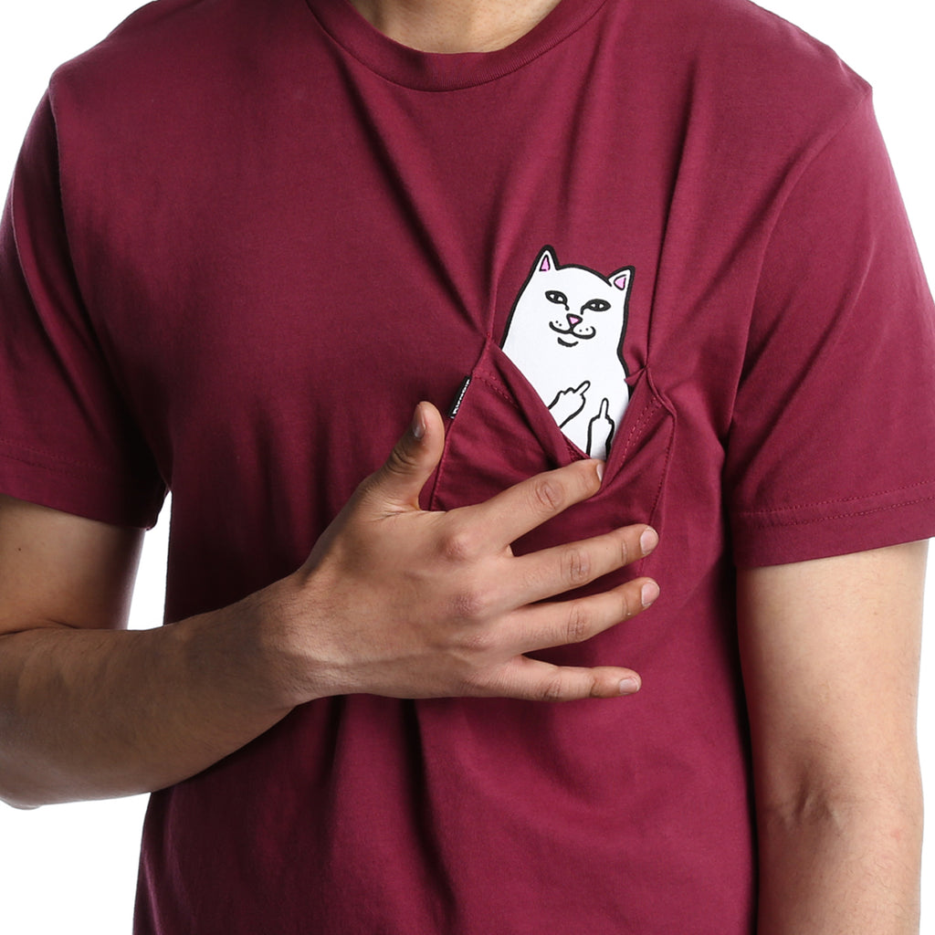 RipNDip Lord Nermal Pocket Tee - Burgundy
