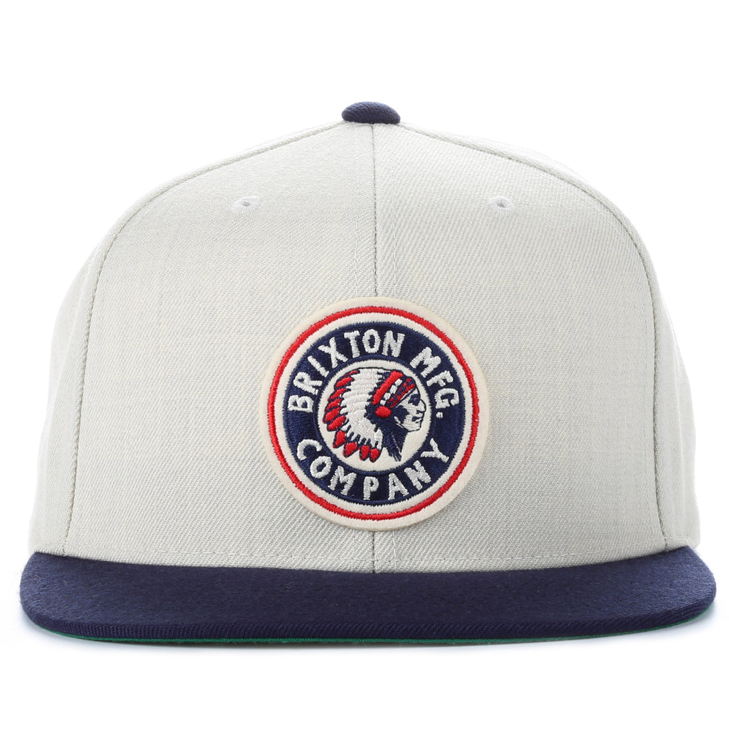 Brixton Rival Snapback - Cream/Navy