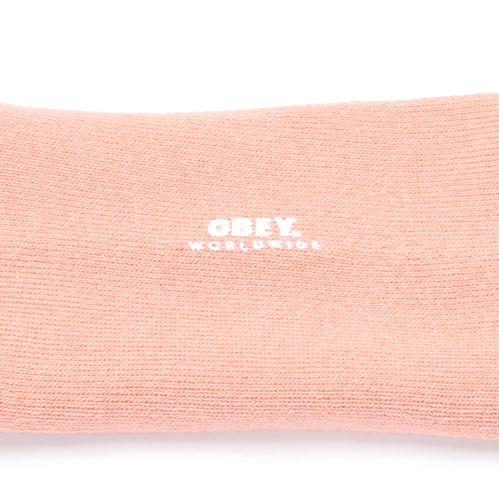 Obey Creeper Socks - Rose/White