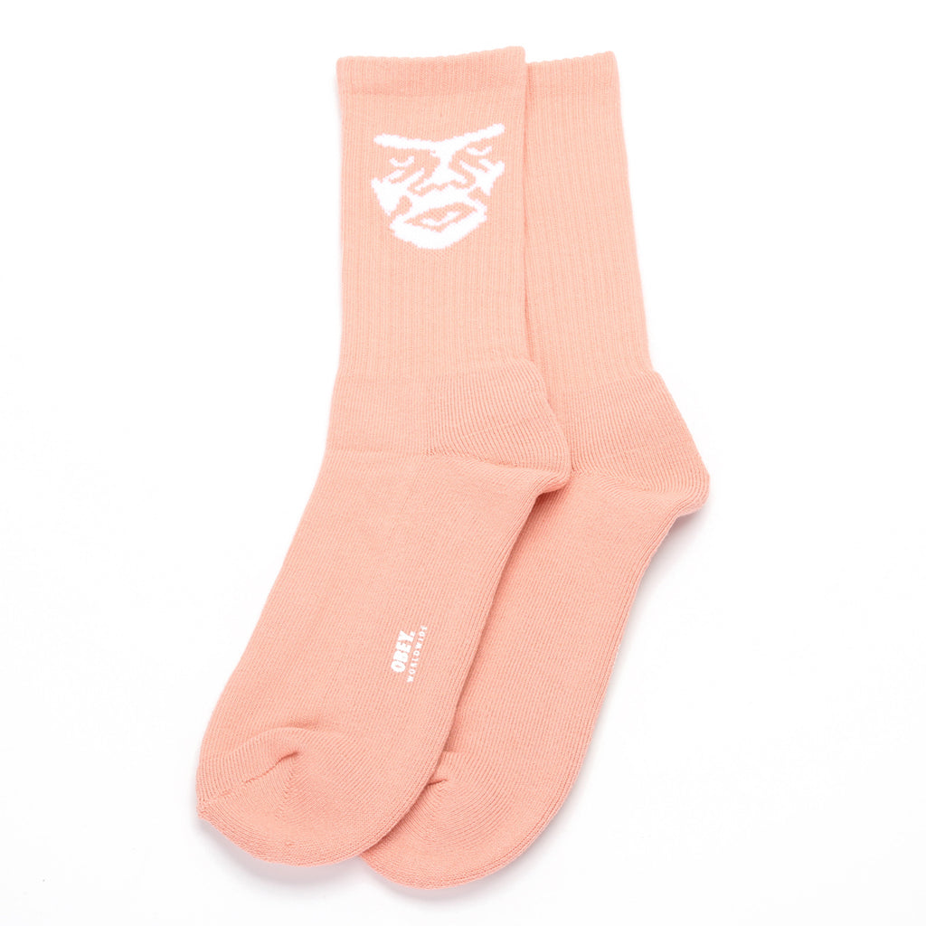 Obey Creeper Socks - Rose/White