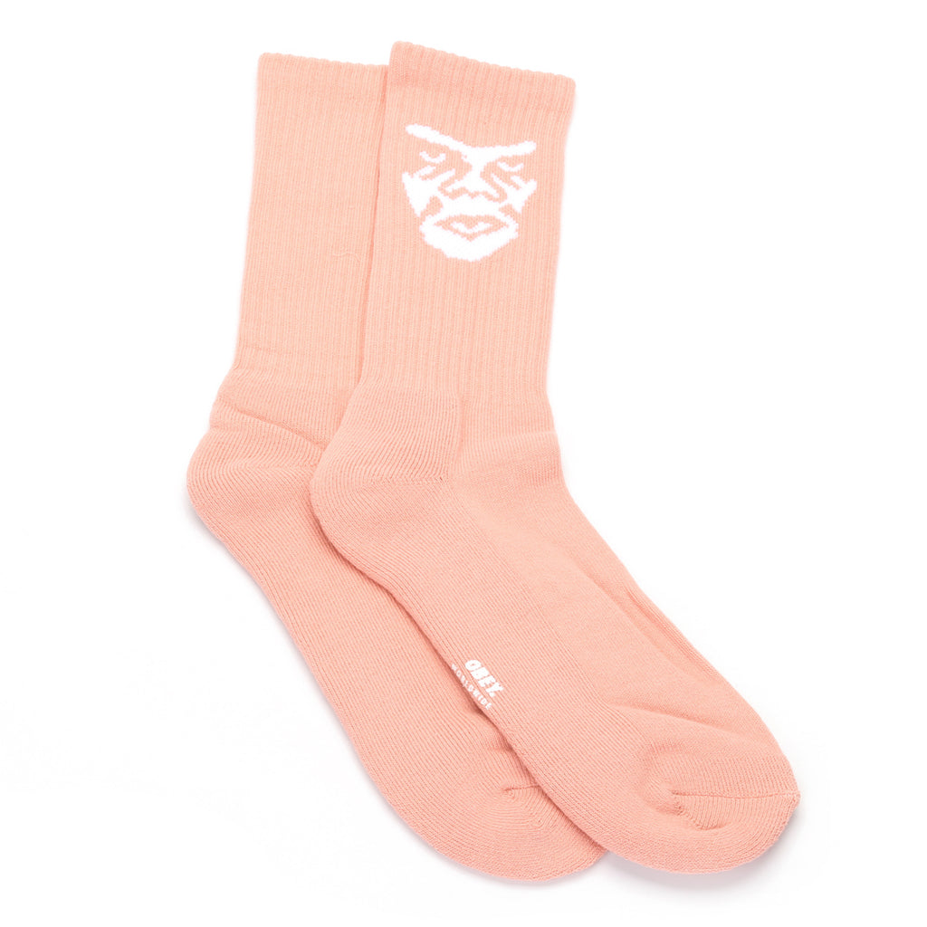 Obey Creeper Socks - Rose/White