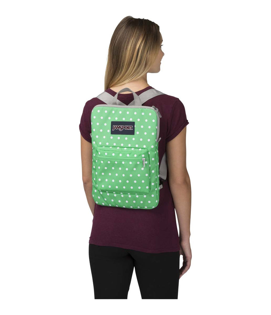 JANSPORT Superbreak Sleeve Seafoam Green White Dots New Star