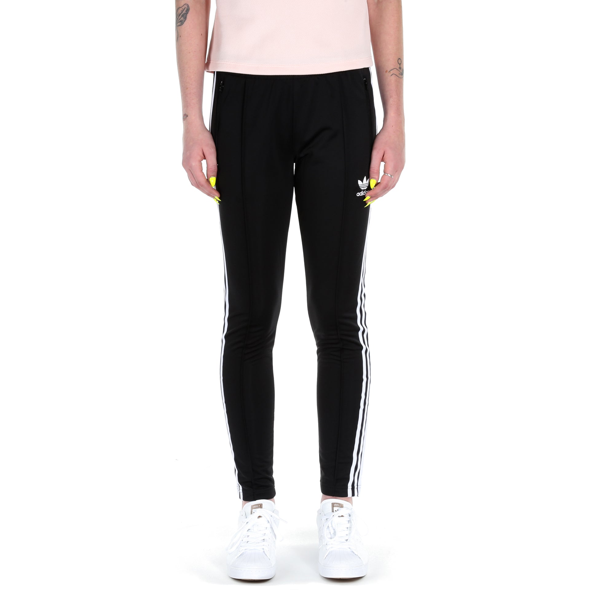 BK0004] Womens Adidas Originals Superstar Track Pants - Black