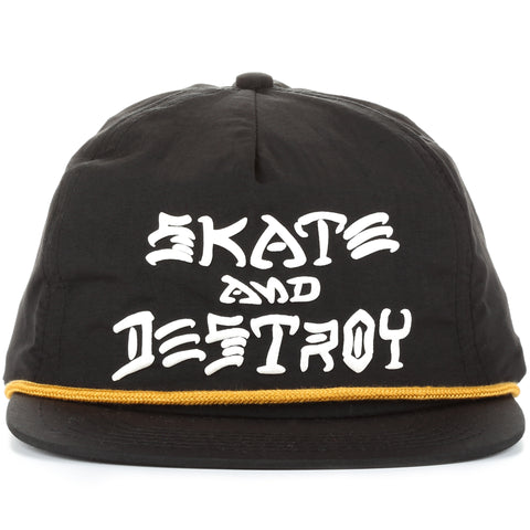 Thrasher Skate and Destroy Puff Ink Snapback - Black