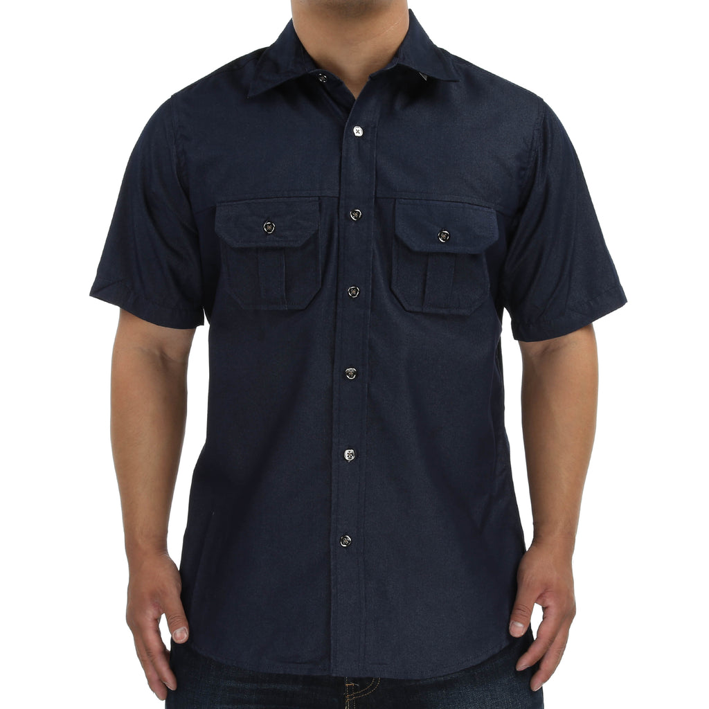 Triveni Button Up Woven - Navy