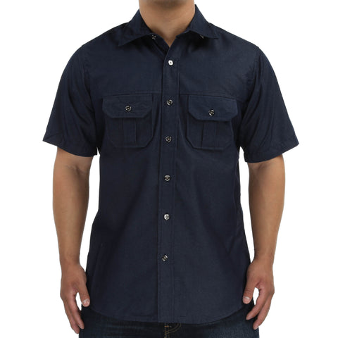 Triveni Button Up Woven - Navy
