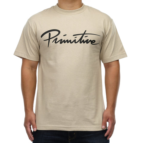 Primitive Nuevo Script Tee - Sand