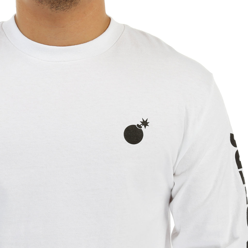 The Hundreds Solid Bomb Crest LS Tee - White