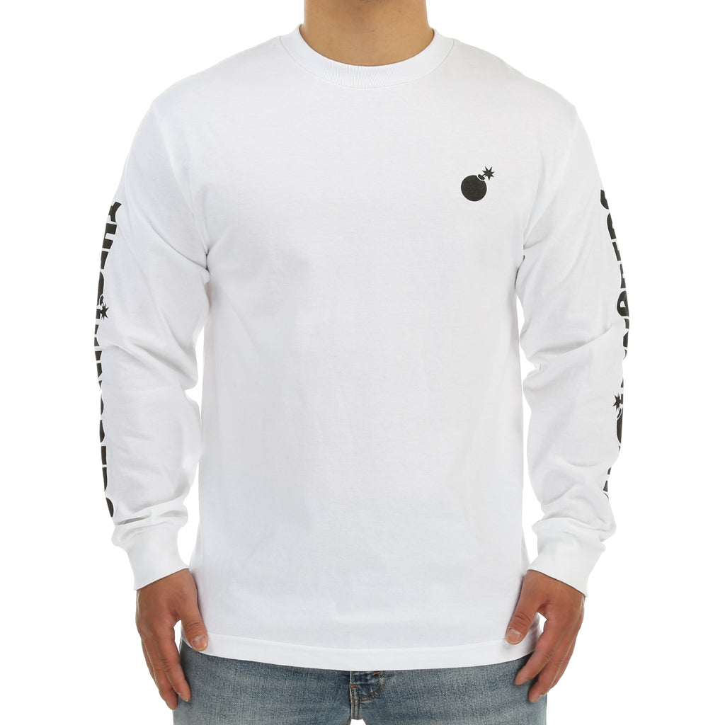 The Hundreds Solid Bomb Crest LS Tee - White