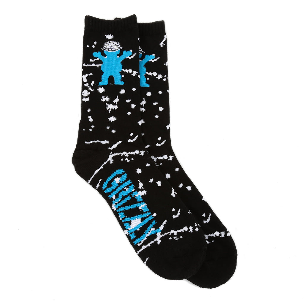 Grizzly Splatter Sock - Black
