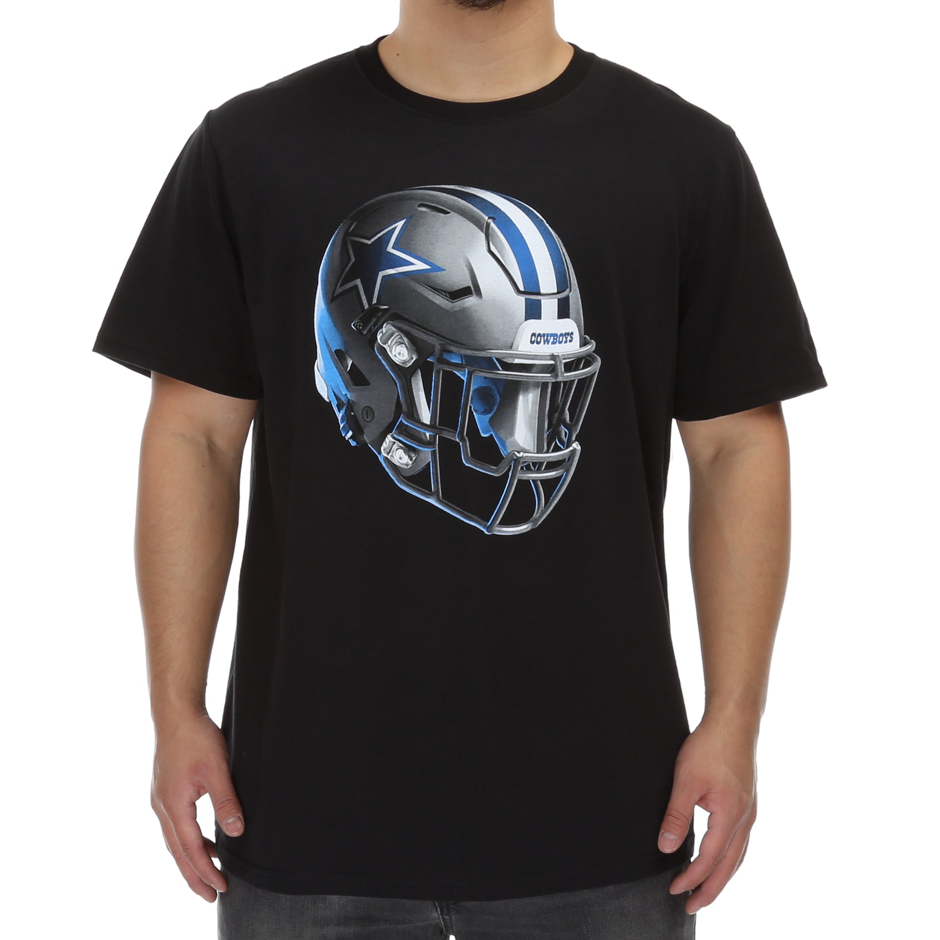 Dallas Cowboys Stealth Helmet T-Shirt - Black - New Star