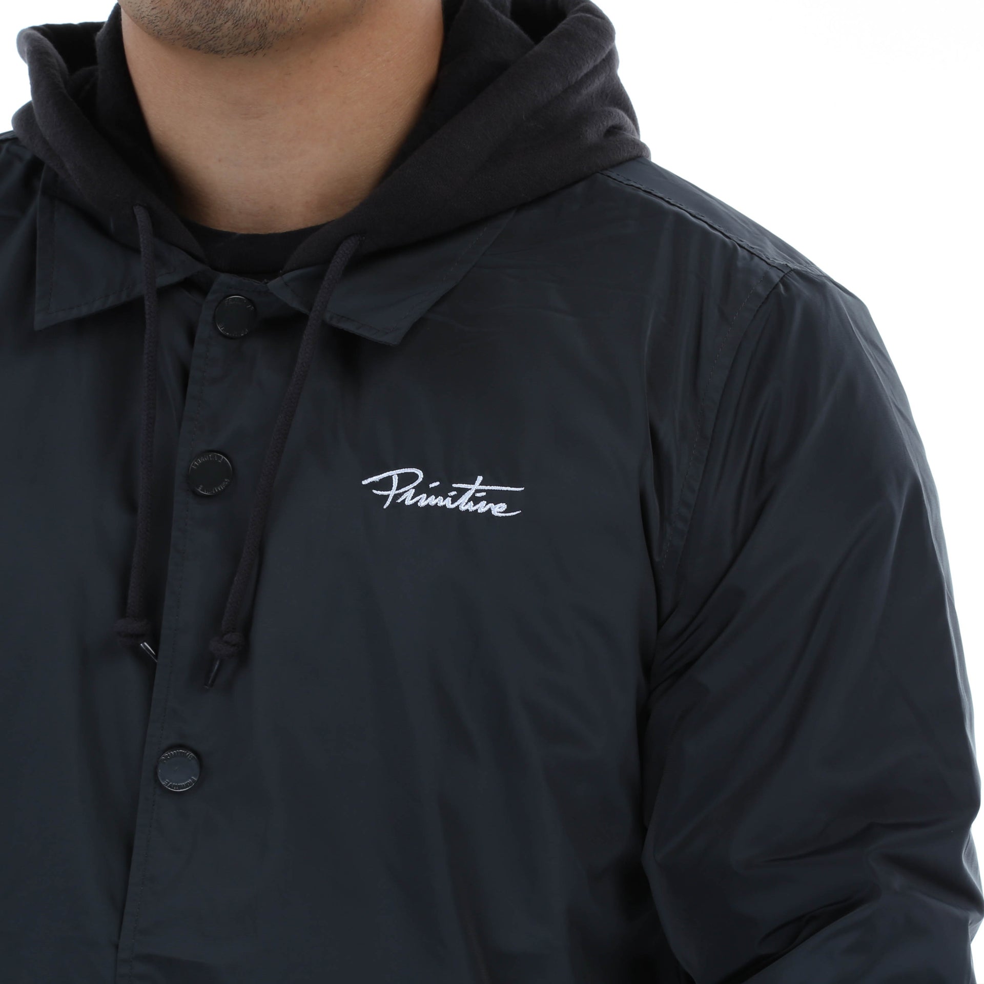 Primitive Two Fer Coach Jacket Vintage Black New Star