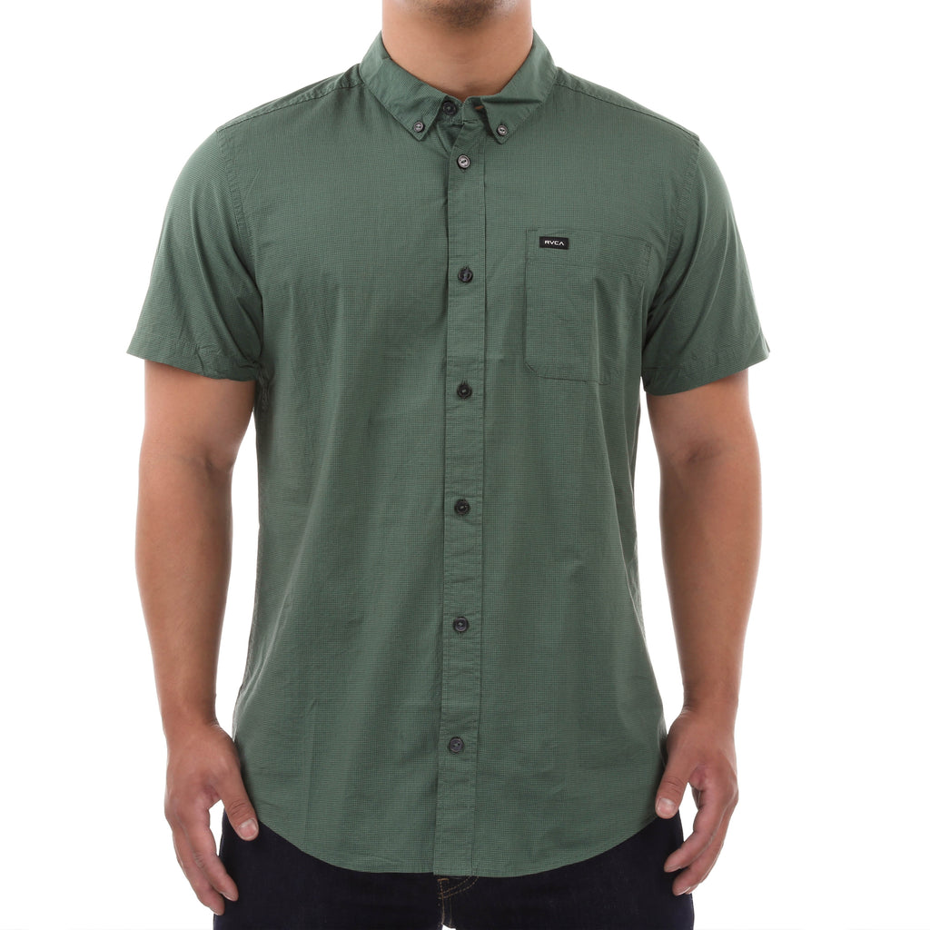 RVCA That'll Do Micro S/S Button Up - Green Ivy