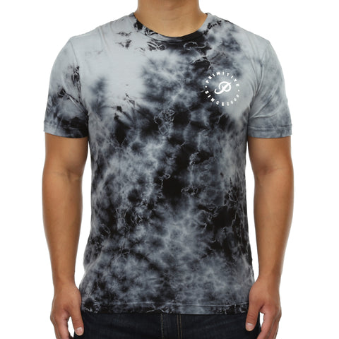 Primitive Orbit Tee - Tie Dye Charcoal