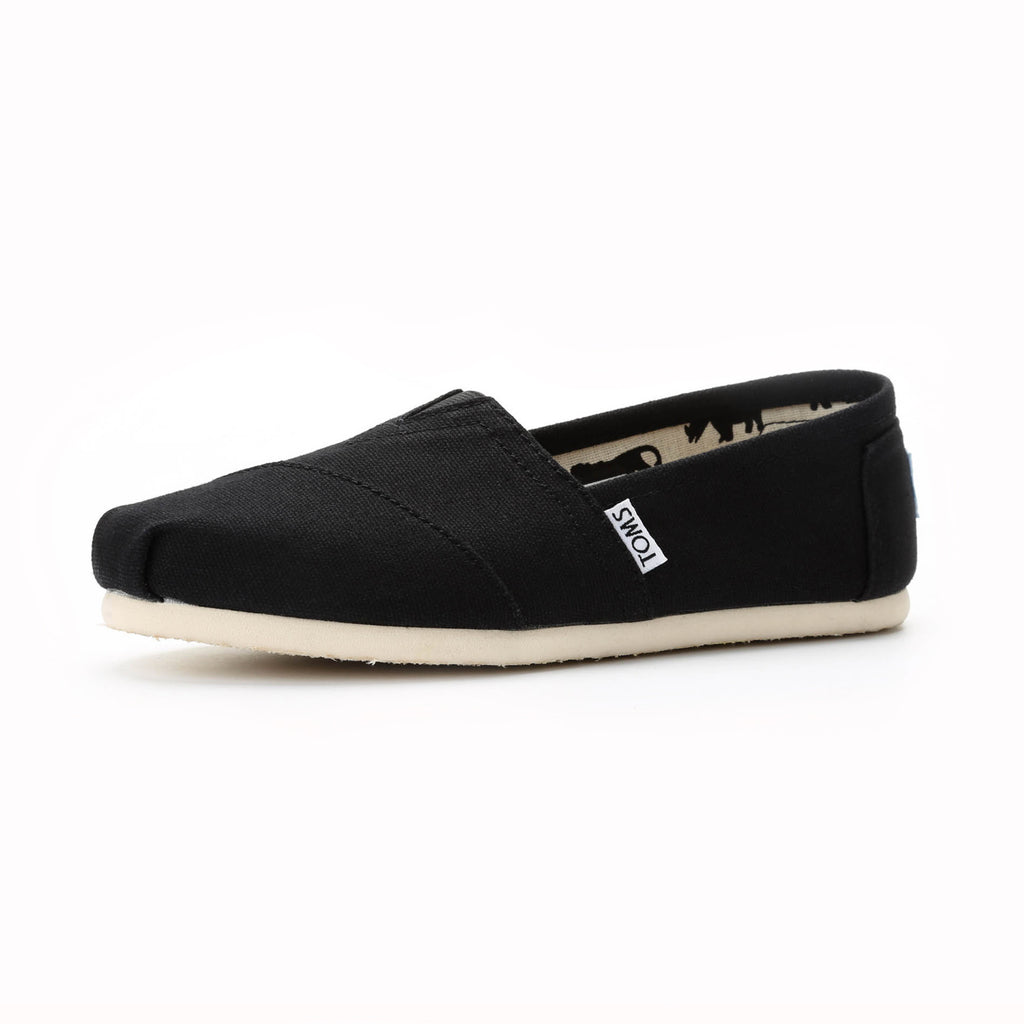 Toms black on store black women's canvas classics