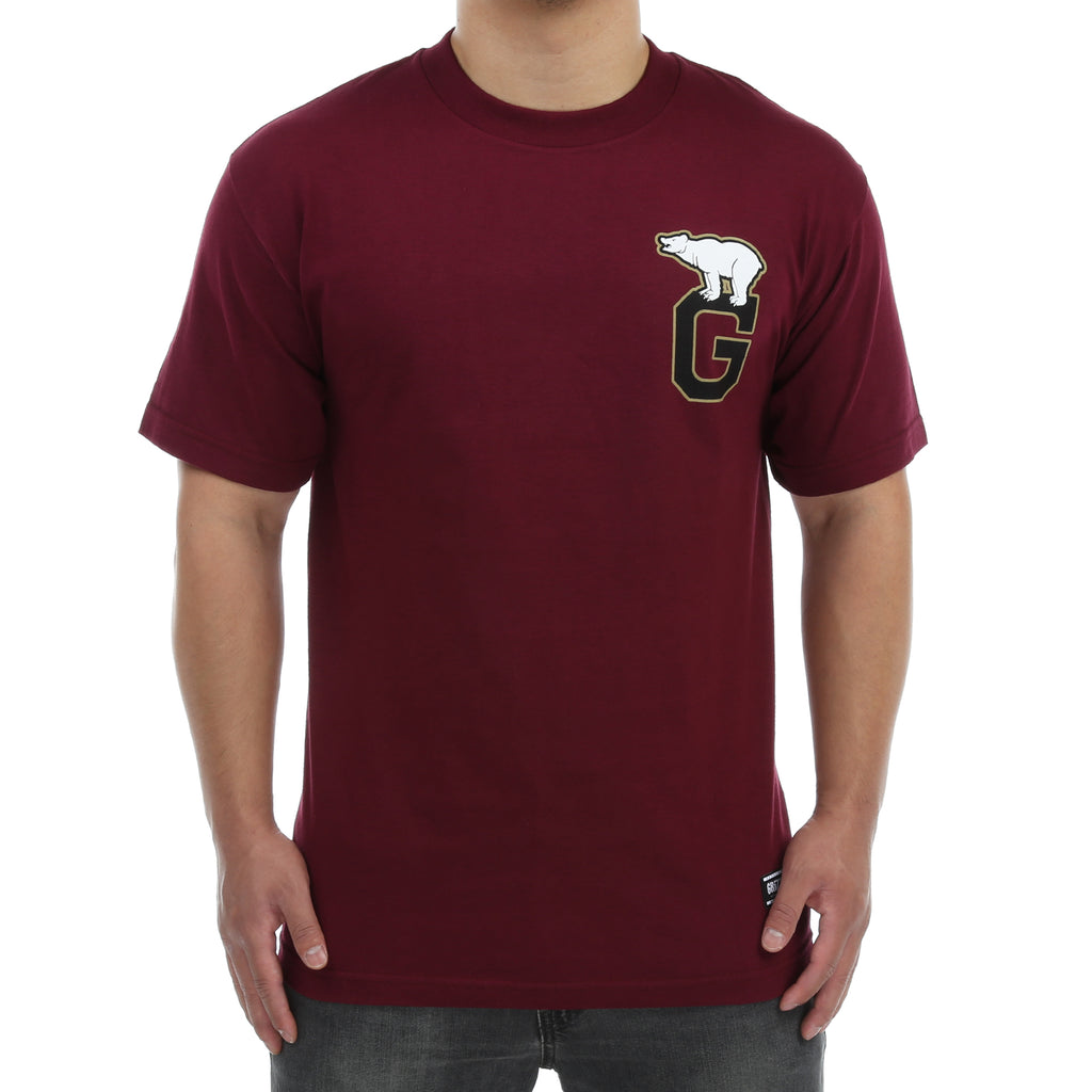 Grizzly Topsider Tee - Burgundy