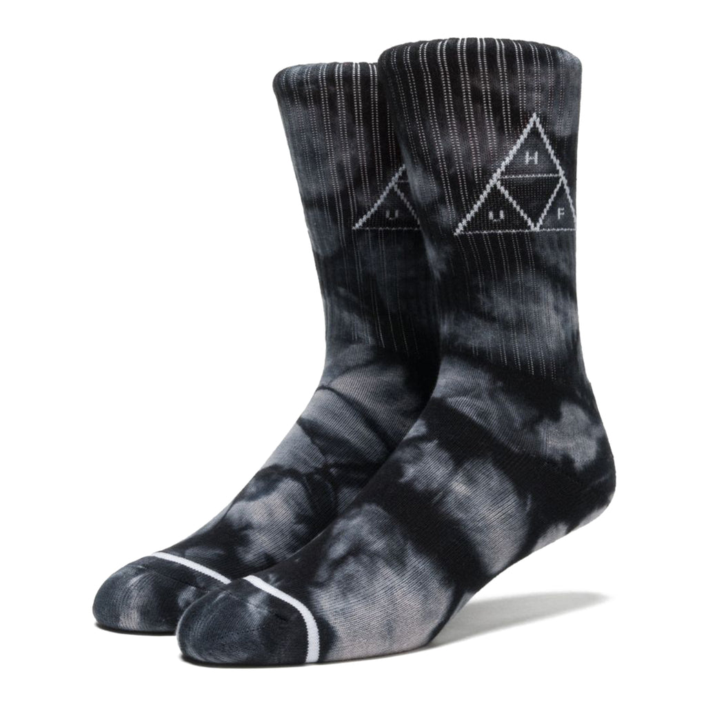 Huf Triple Tie Dye Crew Socks - Black