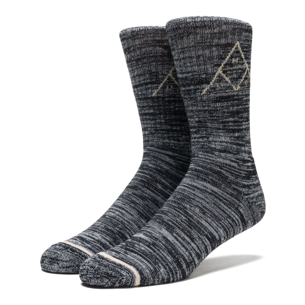 Huf Triple Triangle Melange Crew Sock - Black