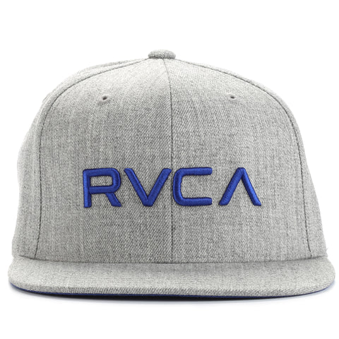 RVCA Twill Snapback - Heather Grey/Royal