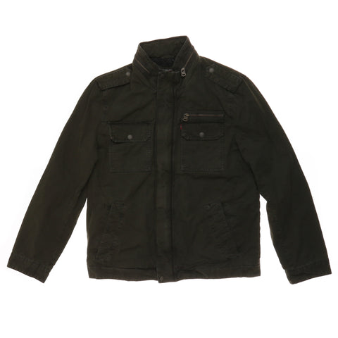 Levi's Washed Cotton Sherpa Lined Military Jacket - Olive
