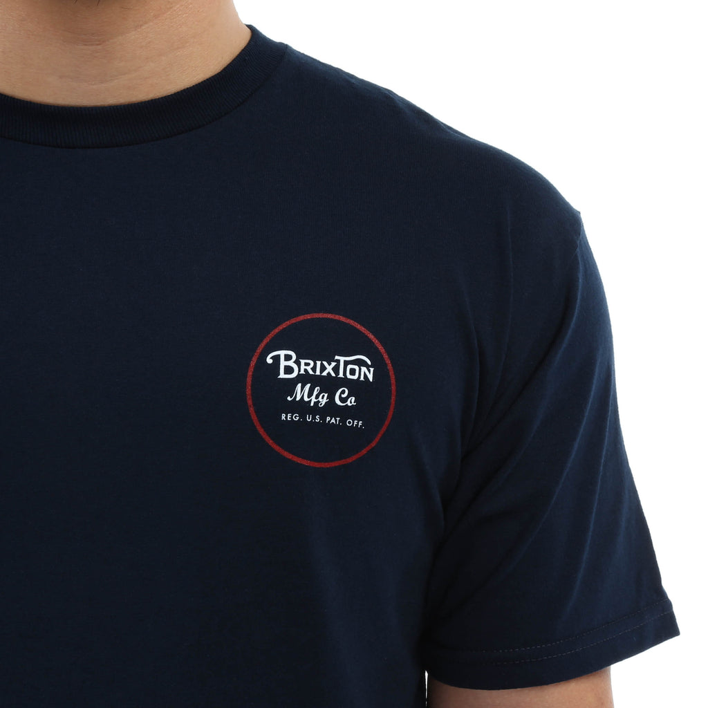Brixton Wheeler 2 S/S Standard Tee - Navy