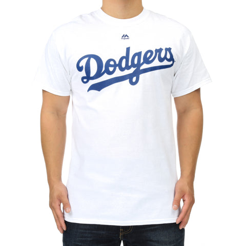 Majestic Dodgers Wordmark Tee - White