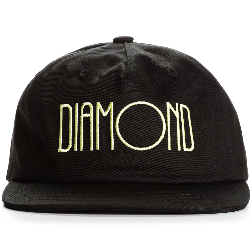 Diamond Deco Unconstructed Strapback - Black