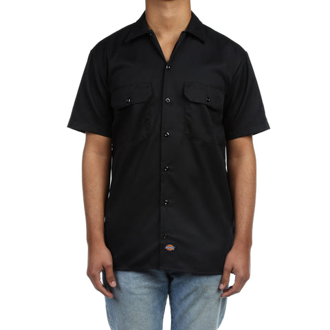 Dickies Mens S/S Work Shirt - Black