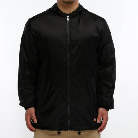 Dickies Fleece Lined Hooded Nylon Jacket - Black