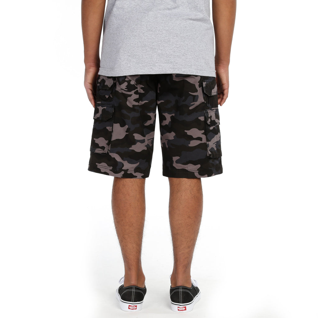 Triveni Cargo Shorts - Black Camo