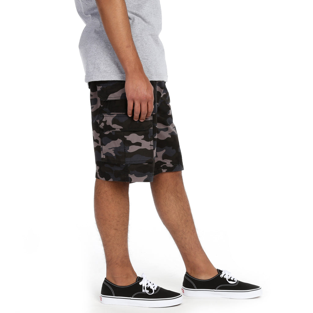 Triveni Cargo Shorts - Black Camo