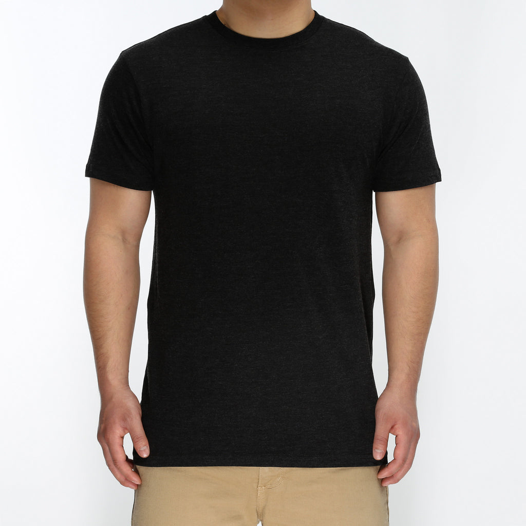 New Star Ultra Soft S/S Crew Tee - Black Heather