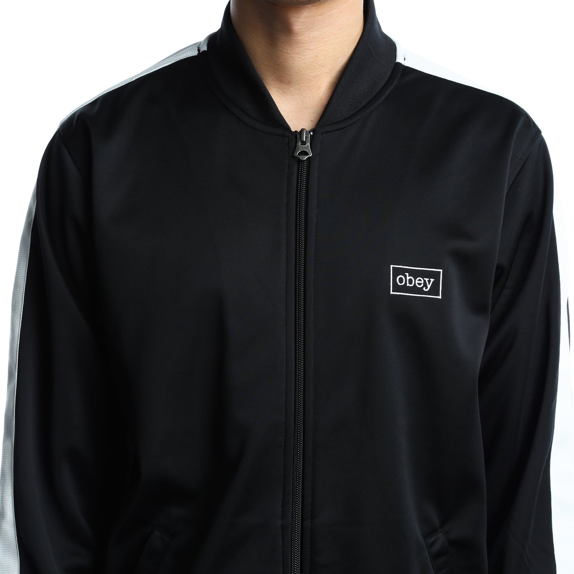 Obey Borstal Track Jacket - Black - New Star