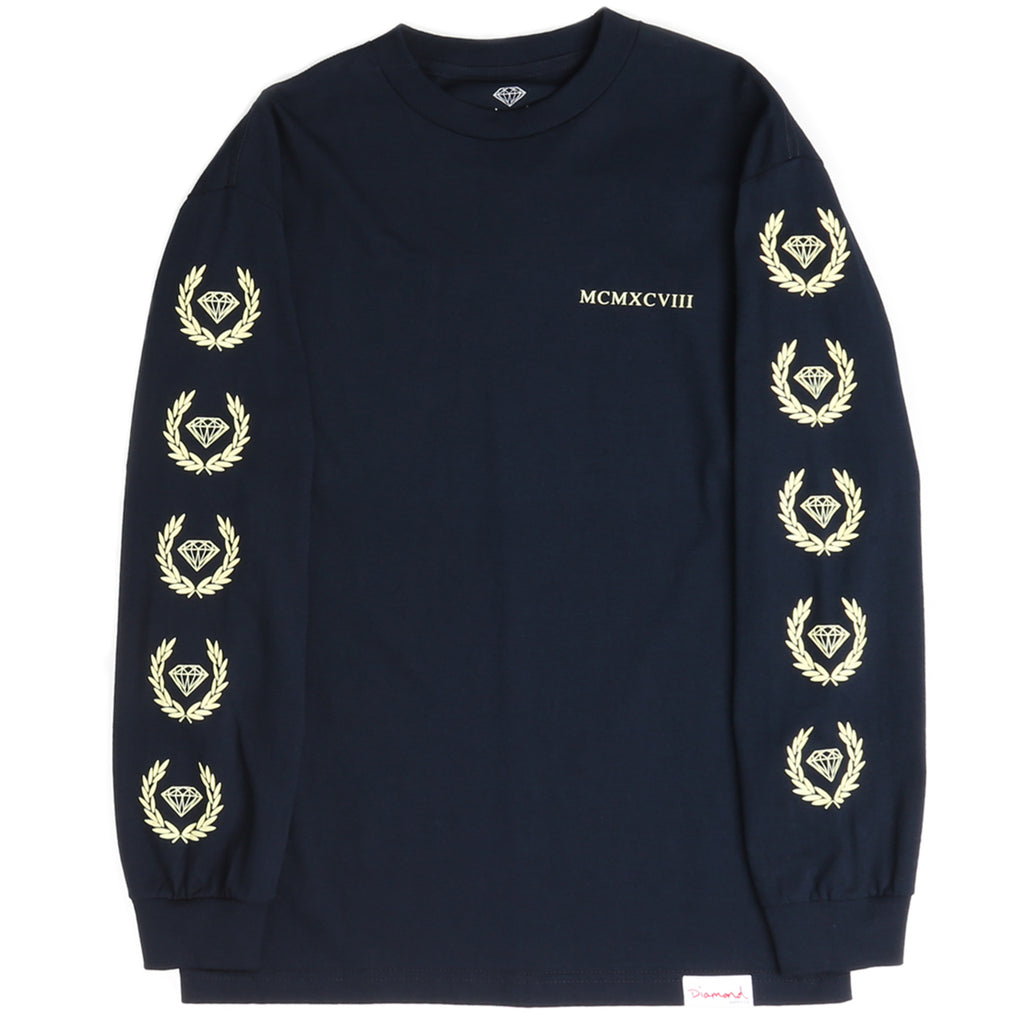 Diamond Brilliant Crest L/S Tee - Navy